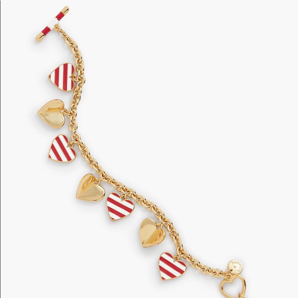 Talbots heart charm bracelet